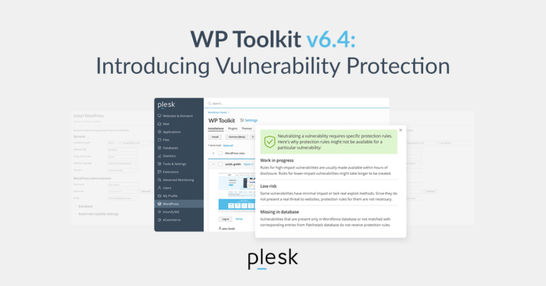 Vulnerability Protection: Now available for WP Toolkit