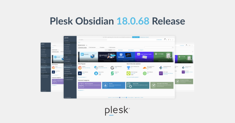 Now Available: Plesk Obsidian 18.0.68